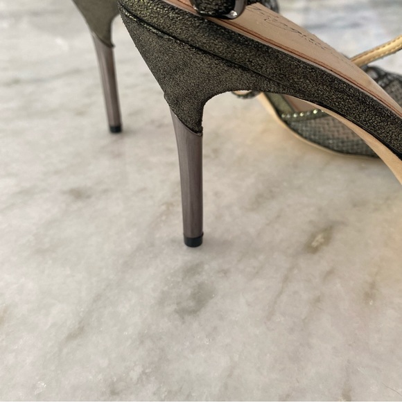 Vince Camuto Imagine Leather Evening Shoes with Metal Heals Size 9.5 - Picture 7 of 8